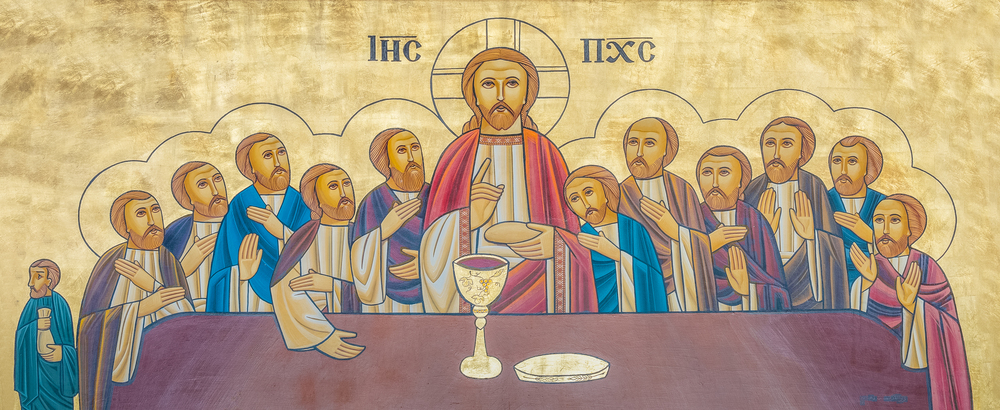 Letztes Abendmahl/Wien, Koptische Kirche der heiligen Jungfrau von Zeitoun / Erzdiözese Wien/ Stephan Schönlaub, Stephan Schönlaub Letztes Abendmahl/Wien, Koptische Kirche der heiligen Jungfrau von Zeitoun